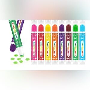 Washable Dot Markers Set - 8 Colors